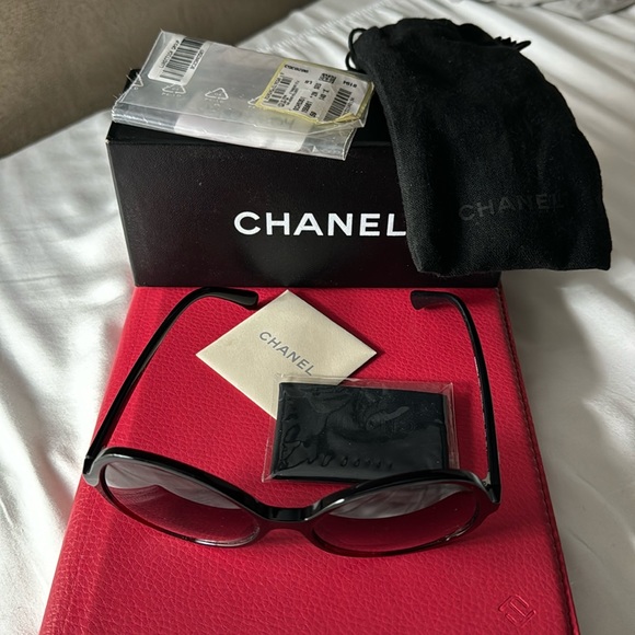 CHANEL Accessories - NWT -Chanel Red &Black Sunglasses